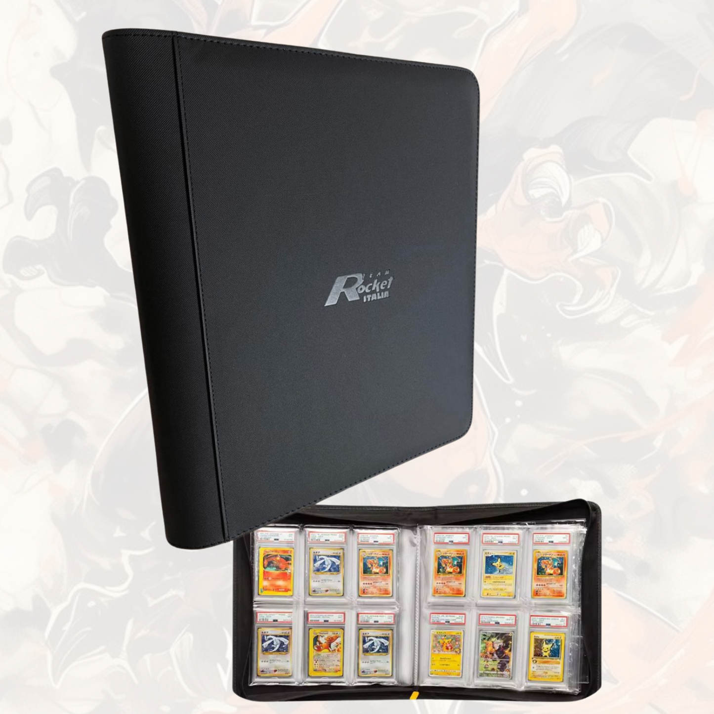 Raccoglitore per Carte Gradate – 60 Slot | Team Rocket