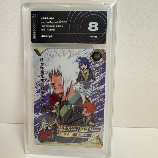 FOIL NARUTO UZUMAK/ JIRAYA KAYOU 2022 ZH AIGRADING 8,5/ 8 NM+