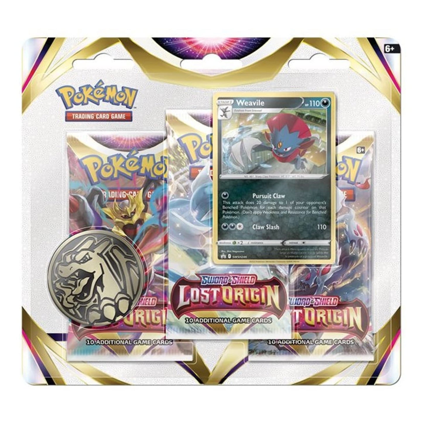 Pokémon TCG Sword & Shield 3 Pack Blister Lost Origin ENG New & Sealed