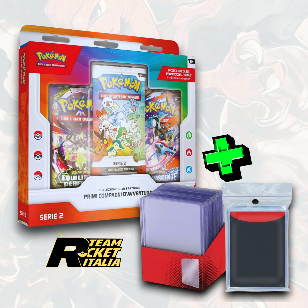 Bundle Collezione Pokemon Primi Compagni d'Avventura Serie 2 - ITA Sealed + Pack di sleeves e toploader
