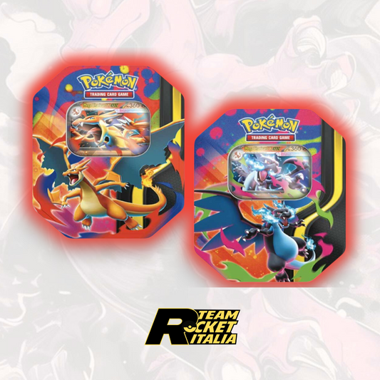 Tin da Collezione Mega Charizard y+x ex (ITA) coppia