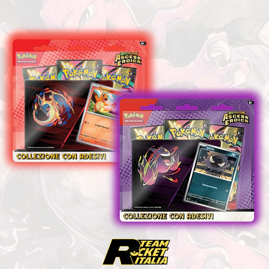 Bundle Pokémon: collezione con adesivi Gastly Charmender