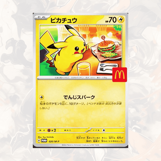 Carta Pokemon Promo PSL Pikachu 020/M-P McDonald's 2025 Uscita Giapponese