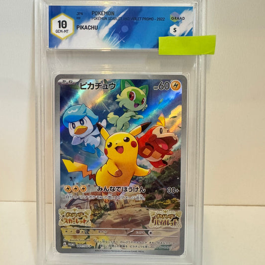PIKACHU Scarlet & Violet promo 2022 JPN  GRAAD 10 GEM MINT