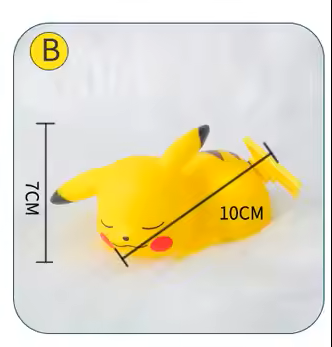 Pokemon Lampada Lamp Pikachu Soft Light Night LED luce notturna per Bambini mod.B
